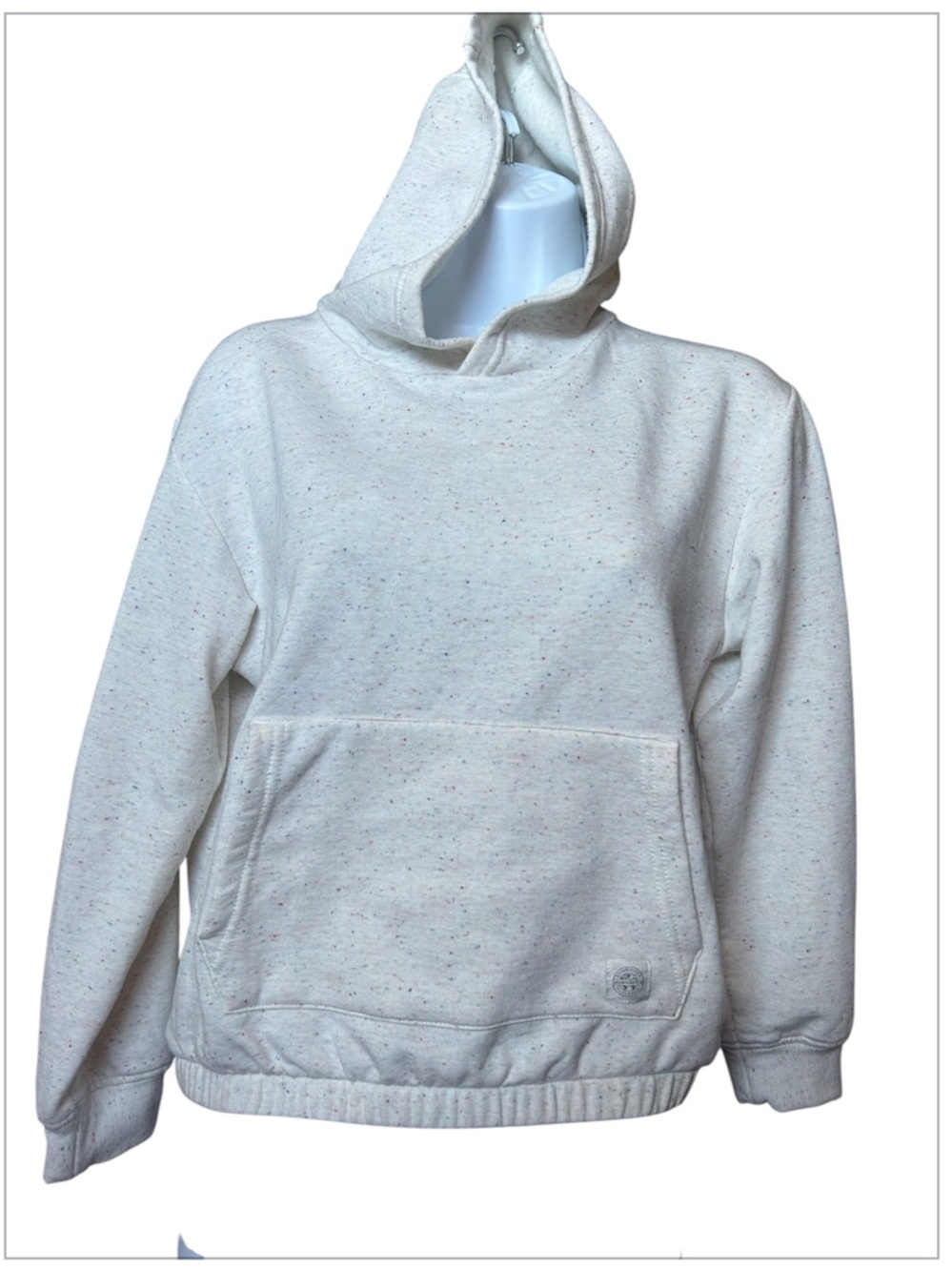 Mondetta Cream Speckled Youth Hoodie Sweatshirt/ White Sprinkles